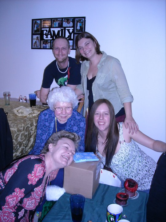 Christmas 2010 at Matt's: Matt and Lauren Fletcher, Marjorie and Leslie, Adele Bouett