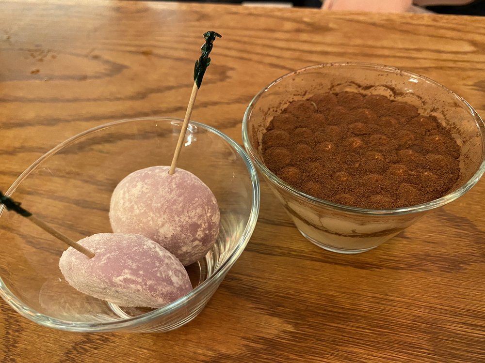 Mojo ice cream and tiramisu